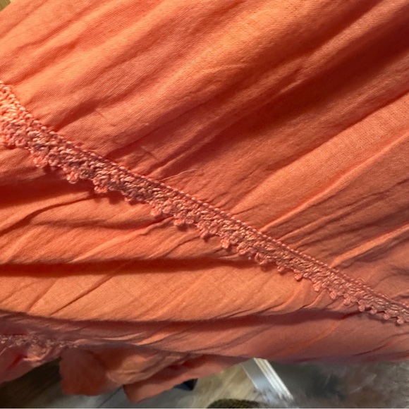 Women's Coral Sleeveless V-Neck Maxi Dress - Picture 9 of 10